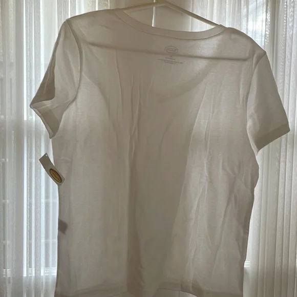 talbots white 100% cotton t-shirt, size XL - Picture 2 of 4